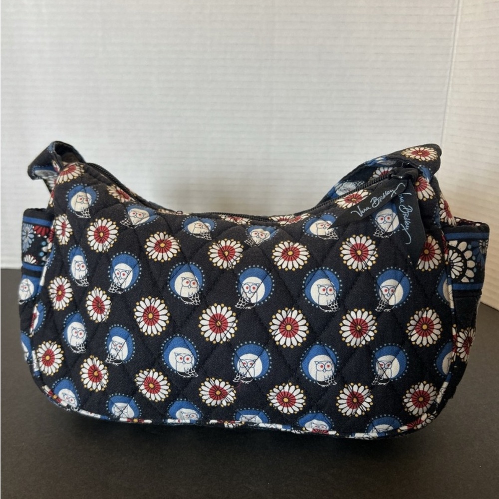 Vera Bradley Black and Blue Floral Shoulder Bag